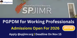 SPJIMR PGPDM for Working Professionals 2026 Admissions Open; Apply by November 15